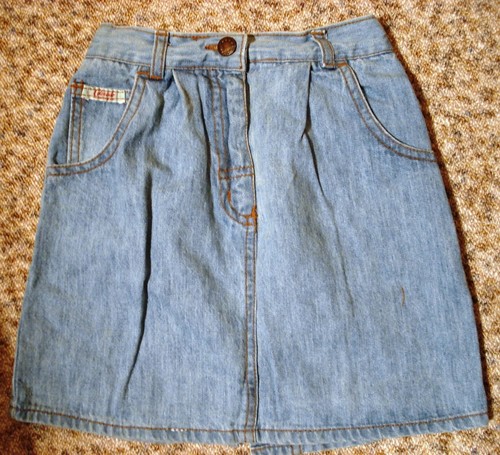 Blauer jeans rock grösse - blauer,